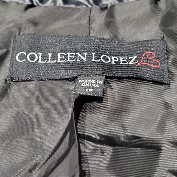 1X Colleen Lopez Faux Fur Hooded  Zip-Up Puffer Vest with Pockets EUC - Picture 9 of 9